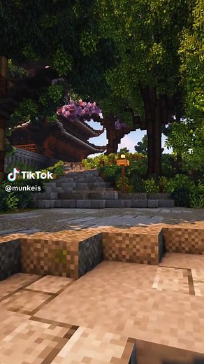 A special feature to our map is this Japanese torii gate sitting in the water as you walk down the pathway 🐉💮🌹 A tutorial has now been posted via my YouTube channel (Munkeis) #japan #kyoto #foryou #minecraftbuilds #studioghibli #minecraftjapanese #japanese #mc #aesthetic #minecraftaesthetic