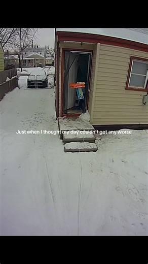 Slipping on ice is the worst. Wait til the end lol #slipandfall #slipinsnow #funnymoments #ringcamera