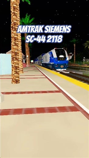 Amtrak Surfliner SC-44 [2118] Arrives At Fullerton #amtrak #roblox #railfan #shorts