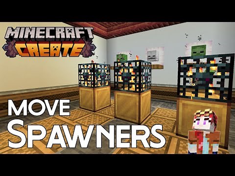 How to MOVE SPAWNERS in Minecraft Create Mod (1.20.1)