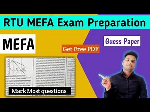 RTU MEFA most questions and pdf 🔥| RTU Exam Preparation