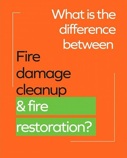 What is the difference between fire damage cleanup and fire restoration?