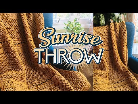 Crochet Modern Mesh Sunrise Throw🌞FAST and EASY Blanket
