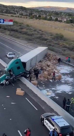 9.6M views · 29K reactions | News Helicopter Captures Semi Rollover...