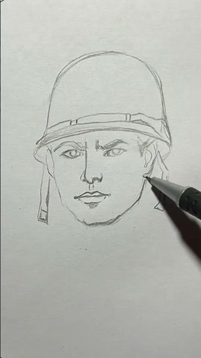 Speed sketch of a soldier/#shorts/ How to draw a soldier with pencil sketch/ soldier drawing