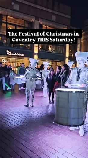 1.2K views · 404 reactions | This Saturday, Coventry’s city centre will come alive! Step into a world of festive wonder with dazzling performances, festive characters and exciting entertainment for all ages  You can catch performances between 3pm and 8pm. Also open this weekend - the Big Wheel in Broadgate and the Christmas market.  Thanks to Coventry City Council for the content  Christmas is coming  #coventry | Visit Coventry | Facebook