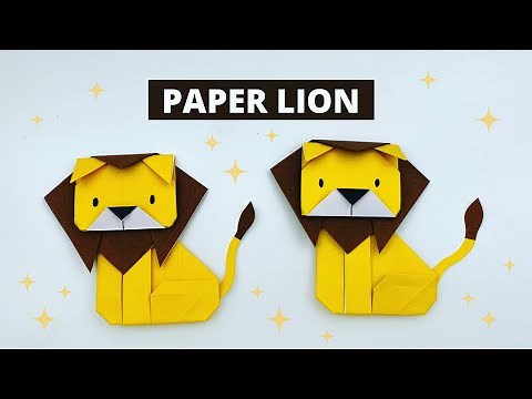 How To Make Easy Paper LION For Kids / ORIGAMI LION / Paper Craft Easy / KIDS crafts / EASY ORIGAMI