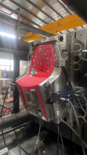 Plastic chair molded precisely using industrial injection machine #machine #popular #machines