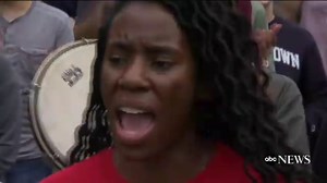 Protesters and supporters demonstrate outside the Kavanaugh Supreme Court vote