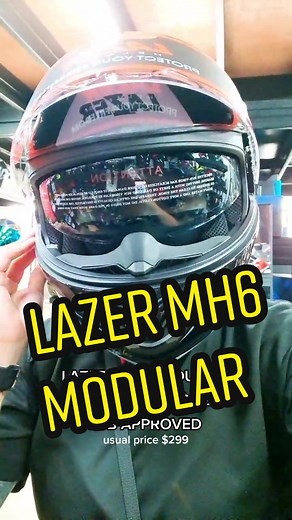 Lazer MH6 modular PSB APPROVED ✔️ #bikersofsingapore #lazerhelmet #sgbikers #fyp