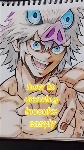 how to draw inosuke|| inosuke demon slayer|| #inosuke #viral #trending #shorts
