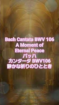 #33 Bach Cantata BWV 106 – A Moment of Eternal Peace バッハ：カンタータ BWV106｜静かな祈りのひととき #クラシック名曲