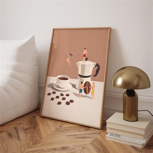 Coffee Adventure Print, Good Morning Coffee Poster, Espresso Wall Art, Coffee Lover Prints, Trendy Kitchen Poster, Wall Art - Digital File - Etsy