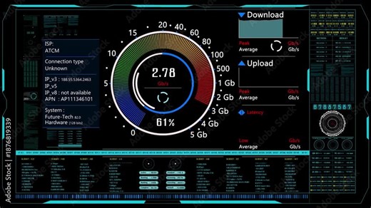 Monitor and digital camera control panel with technology and finance elements