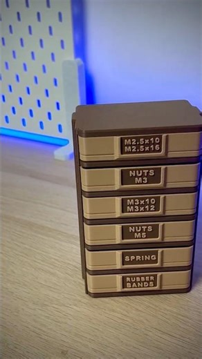 3D Printed Modular Desk Drawer with Push-Push Mechanism #3dprinting #organizer #storagesolutions