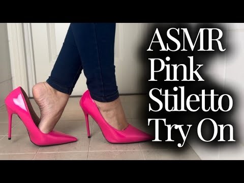 ASMR | Pink stiletto Try on
