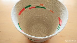 DIY Rope Basket with Yarn