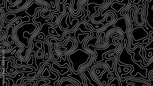 Topographic Map Animated video Backgrounds. Abstract Wave Pattern, Height Map Pattern Loop Animation