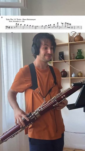 Part 2 of my jazz journey, this time ״Take the A Train“ 🎺🎷 Solo by Dave Steinmeyer #jazz #music #bassoon #atrain #fagott #woodwind #practice #craft | Nur Meisler