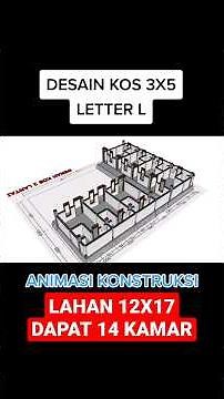 desain kos 3x5 dengan kamar mandi dalam, dapur dan jemuran #desainkos #arsiteksumba