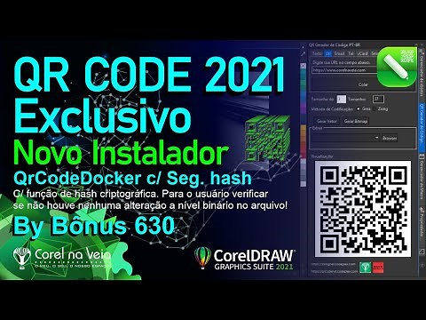 QR CODE Docker Novo Instalador Para CorelDRAW 2021