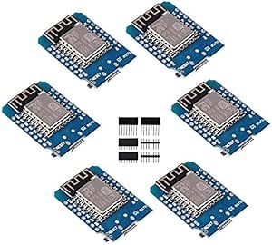 6pcs ESP8266 D1 MINI WiFi Dev Board ESP-12 ESP-12F NodeMcu Mini Module for WeMos Lua 4M Bytes WLAN WiFi Internet Development Board Base on ESP8266 ESP-12F for Arduino