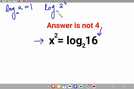 x^2=log(2)16 Answer is not 4. Literally 99% failed to do it orally!! #logs #math  #fastandeasymaths