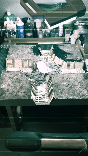 So the last trench crusade module is build and ready to be primed. First step to keep it safe from the heady wear of warhammer games is a coat of black with pva. | Tuffskulls world of painting