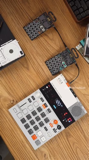 RetroTech Lab on Instagram: "Unboxing the PO-35 and turning my desk into a tiny sound universe."