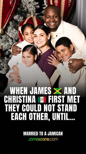 Jamaicans.com on Instagram: "This is a classic enemies-to-lovers story, as James and Christina couldn’t stand each other at first. Then at a barbecue, they clashed in a dance-off that led to early morning conversations… and a desperate dog rescue that brought them together ❤️🍾 Catch the latest episode of #marriedtoajamaican with @sir.jamesrose 🇯🇲 and @christinapierucci 🇲🇽 on our YouTube channel — link in bio. #"