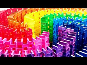 SATISFYING Rainbow Domino Tricks!