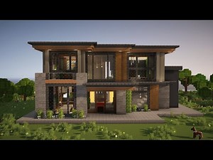 How to build a Cool Modern Mansion in Minecraft! Complete & Detailed Tutorial
