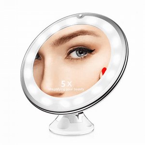 360 Swivel 10x Magnifying Bright Led Lighted Makeup Mirror