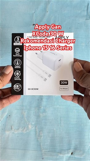 Apply Gan XCode 30W Rekomendasi Charger Iphone#apply #chargeriphone #charger #shortvideo