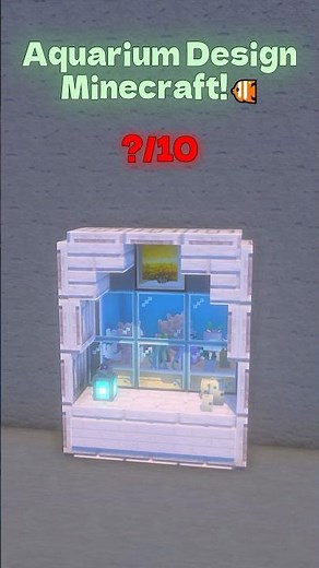 Easy Design Aquarium🐠 #minecraftbuilding