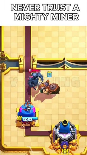 THIS MIGHTY MINER TRICK BREAKS CLASH ROYALE #clashroyale #shorts