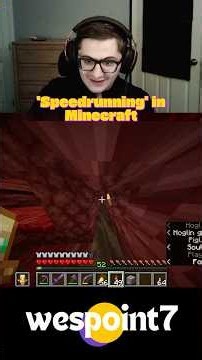 'Speedrunning' In Minecraft! Maximum Run Speed! #gaming #minecraft #minecraftmemes