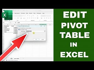 How to EDIT a PIVOT TABLE in Excel (Add or Change Source Data)