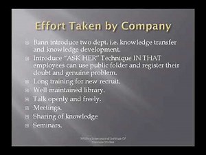 Knowledge management case study