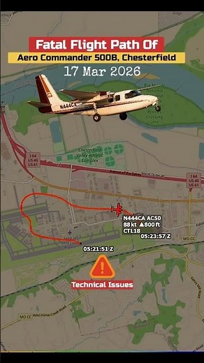Crash After Takeoff in Missouri: Aero Commander 500B CTL18 Goes Down Near St. Louis 🇺🇸 Pilot Killed