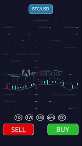 Cryptocurrency, online trading and bitcoin finance app on phone UI screen with dark background and fintech sell or buy. Banking, btc and investment graph or algorithm for blockchain or stock market