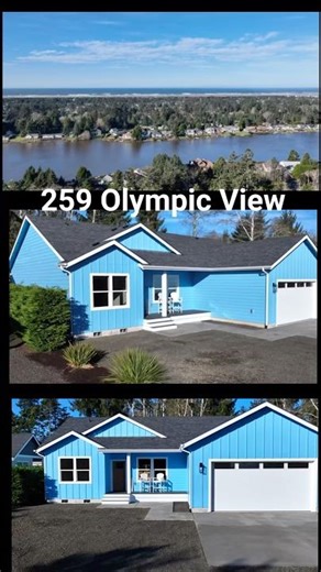 New Jewel Box Home across the street from Grays Harbor Bay at Ocean Shores, WA! 259 Olympic View Ave