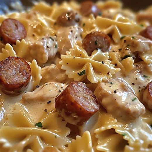 Creamy Sausage Bowtie Pasta Recipe: Comfort Food Dinner (PDF Download) - Etsy