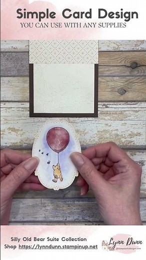 Silly Old Bear Simple Card Design #cardmaking #shorts #stampinup #diy #simplecards