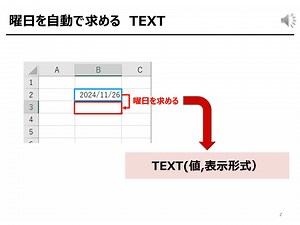 EXCEL講座-20　TEXT関数