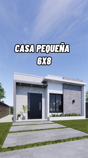 Modelo de Casa Minimalista 6X8 para Construir