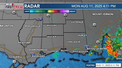 3.9K views | Hearing thunder? Lightning has been detected in South Mississippi. Here's a quick glance at the radar. For a more detailed look, check out our interactive radar at wlox.com/weather/radar | WLOX First Alert Weather | Facebook