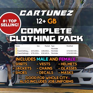 Fivem Clothing Pack: Male & Female Uniforms, Streetwear (12.7 GB) - Etsy