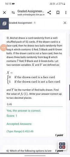 Week 1 statistics2 graded assignment #iitonlinedegree #stats2 #stats