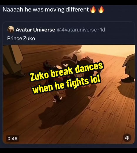Zuko's Hilarious Break Dance Fighting Scene